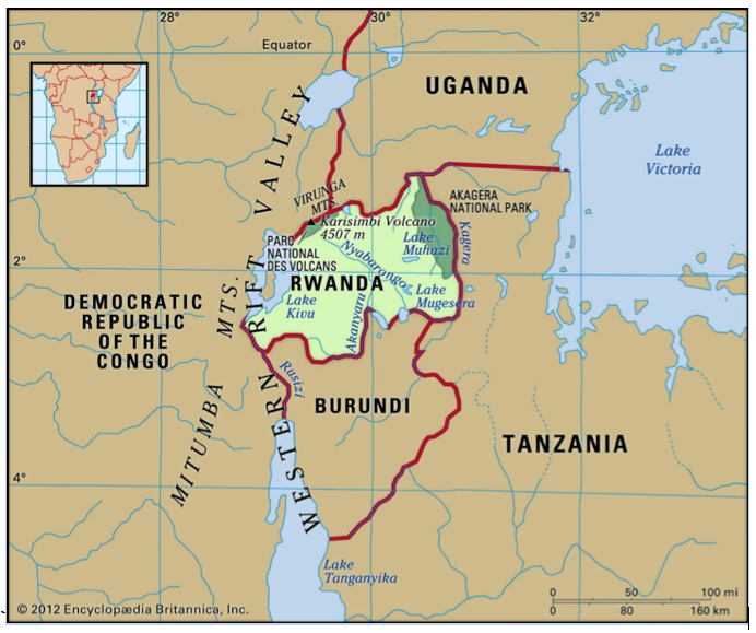 Rwanda Location Map